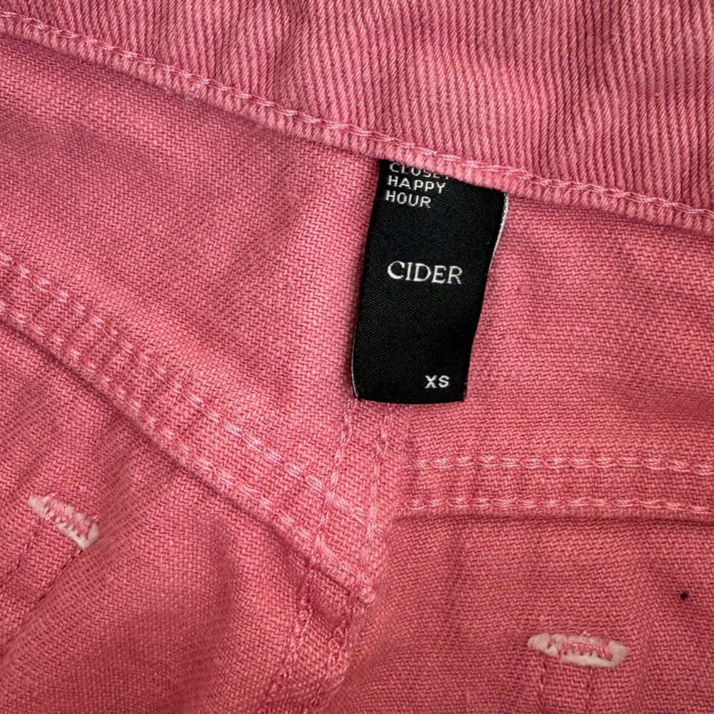 Cider Pink Denim Middle Waist Wide Leg Jeans XS/2 - Picture 7 of 7